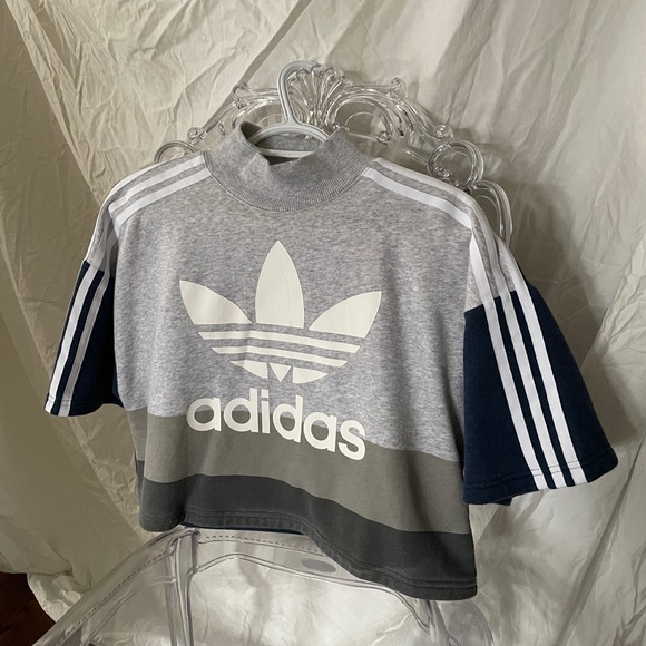 Adidas mockneck sweater tee - Picture 1 of 1